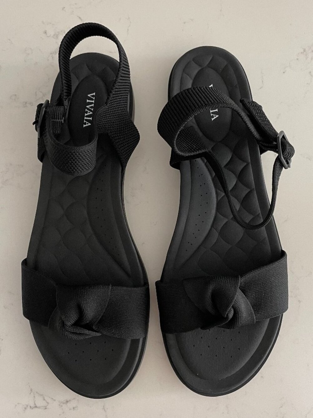 Vivaia Arch Pro AdaptAll Sandals Paloma Knot Strap Design Buckle Close Black 42